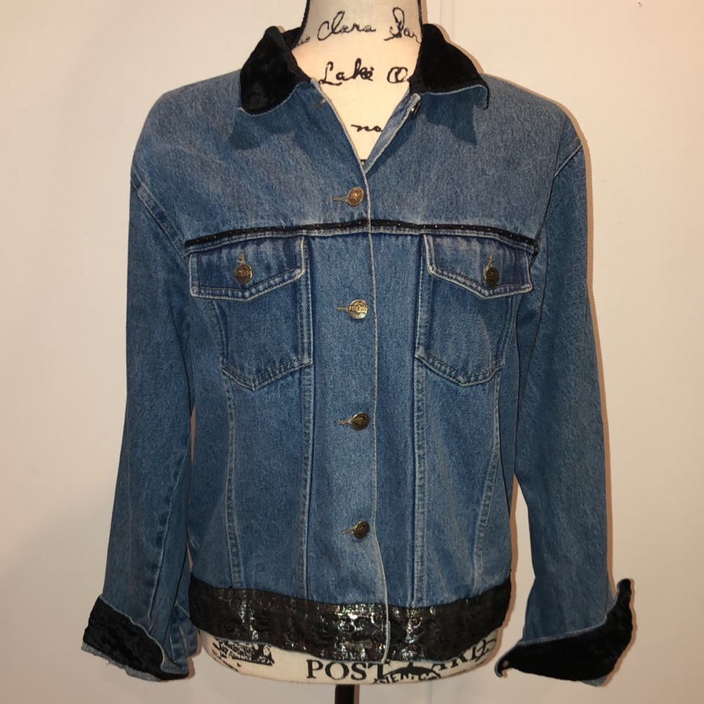 Vintage unique little mermaid Jean jacket